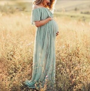 SOLD - Lace Maternity Photoshoot Dress
